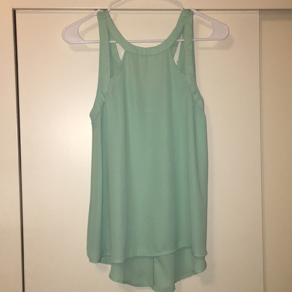 MINT CHIFFON BLOUSE